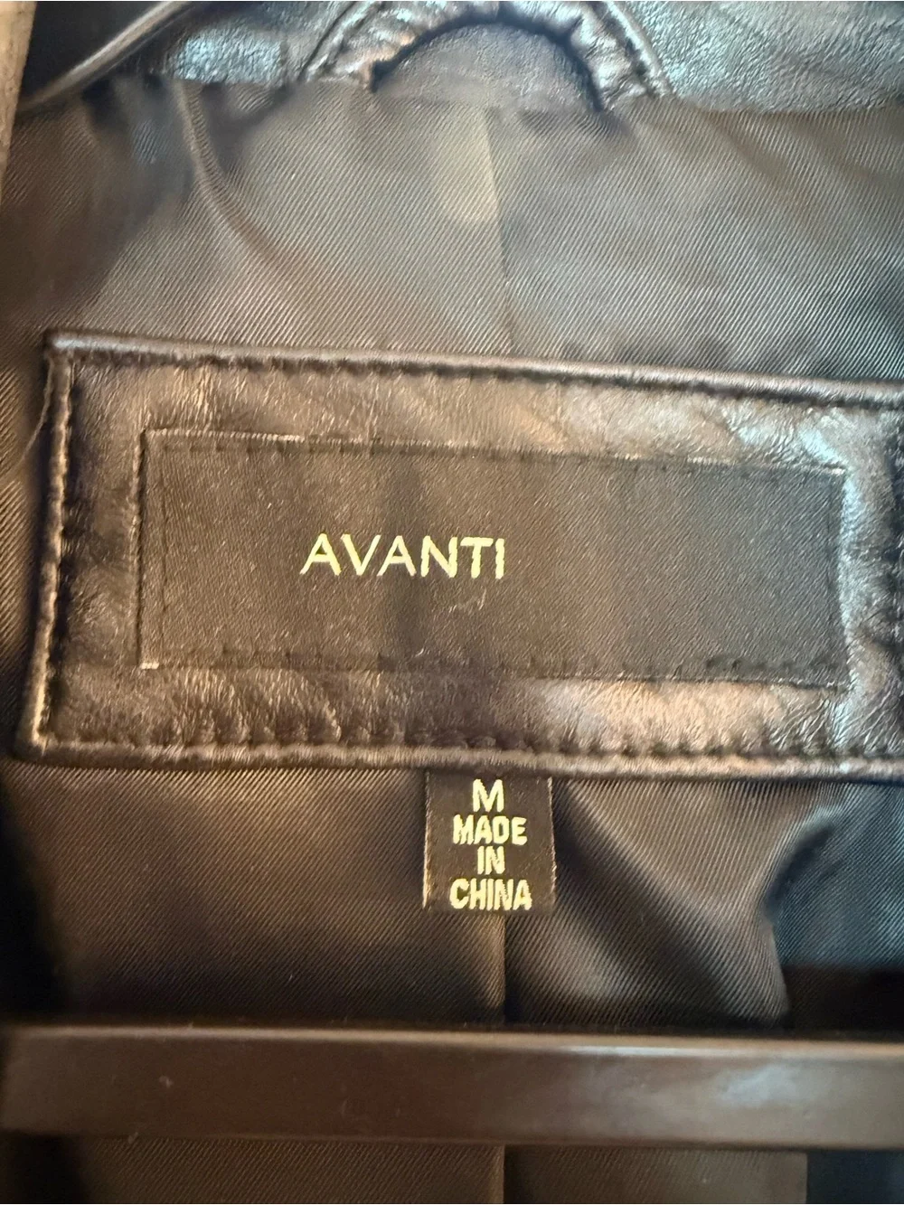 Avanti Black Leather Zip Jacket with Stand Collar
